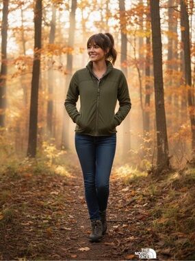 The North Face Women's Pseudio Insulated Athletic Jacket - Olive Green (XL)